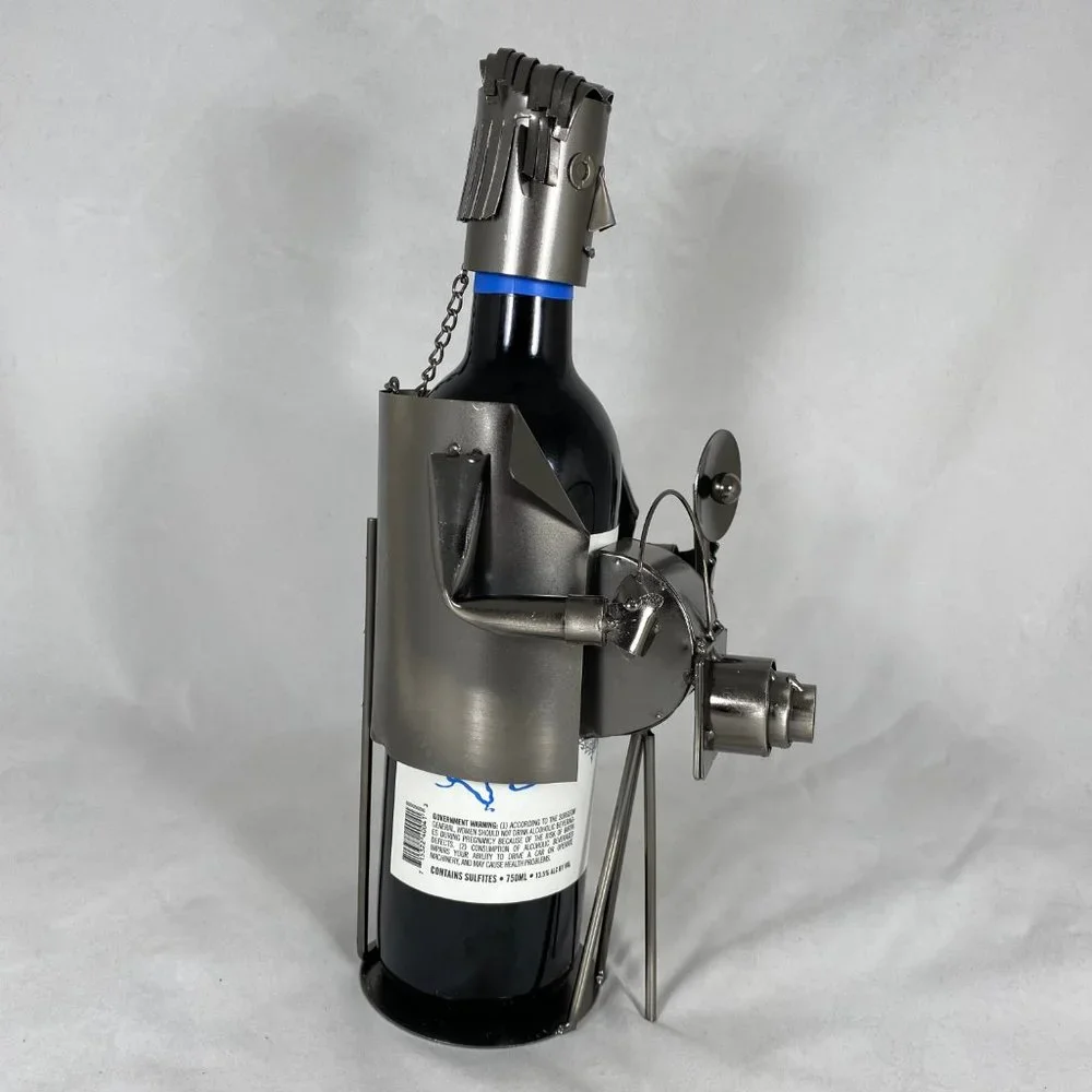 Photographer Metal Wine Bottle Holder MG2641